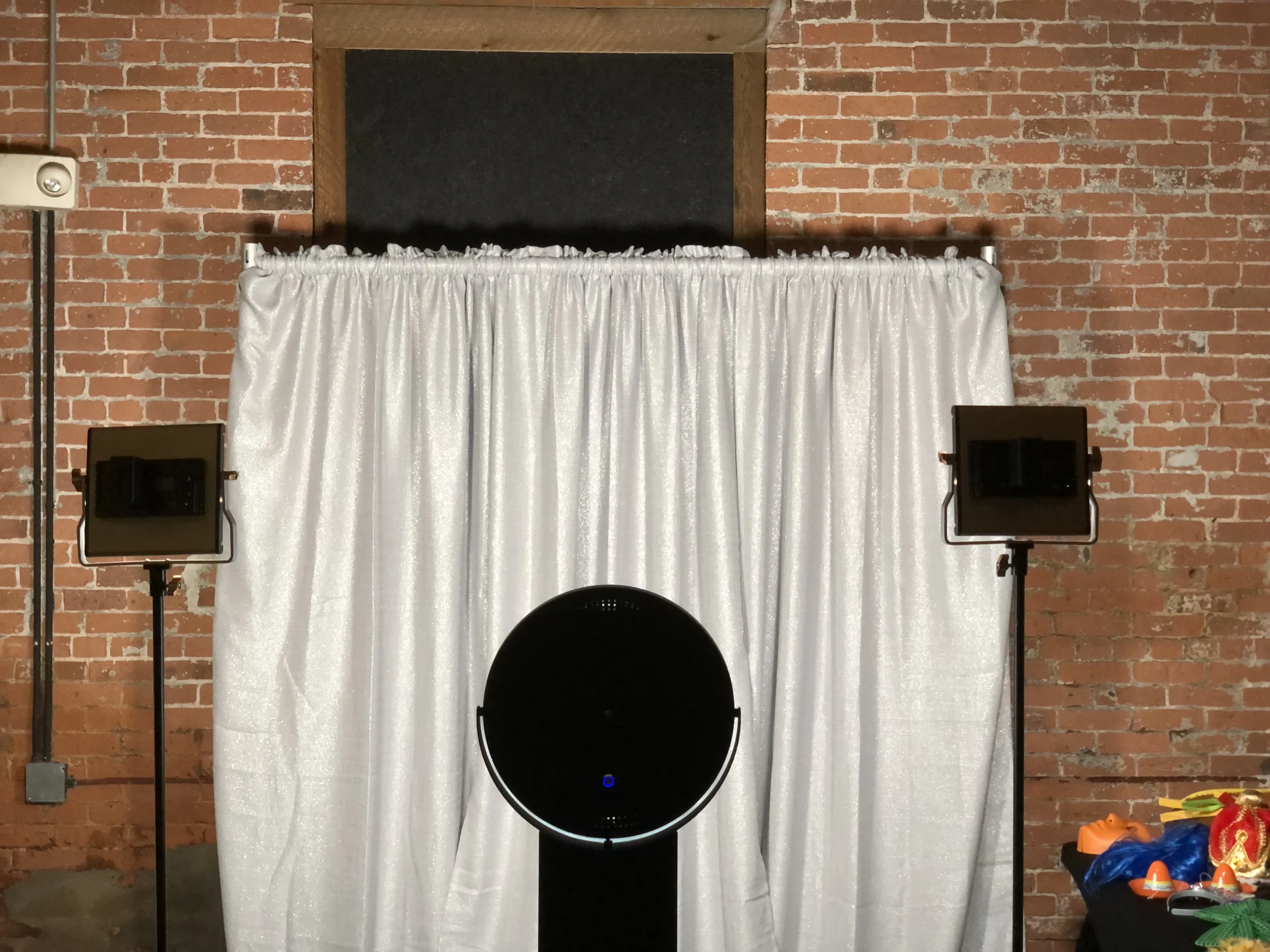 RI photo booth rental with backdrop