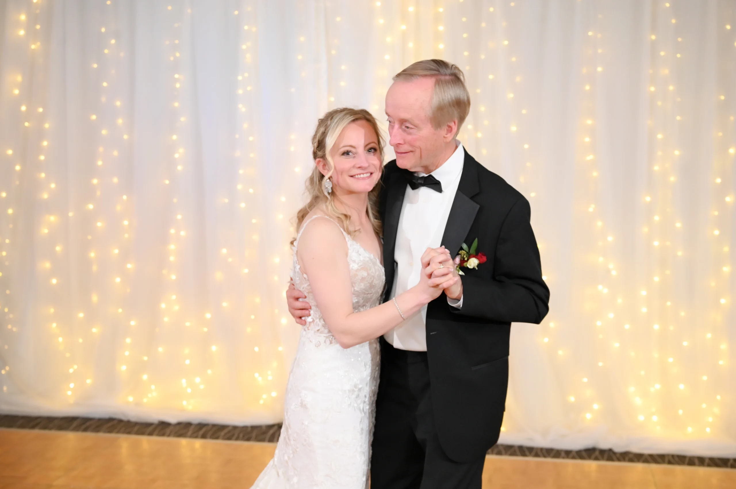 Drapery and lighting backdrop with twinkle lights string lights icicle lights Curtain lights